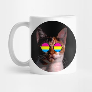 Cute Cat with Glasses Flag Mug